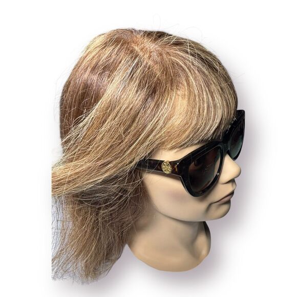Tory Burch TY7088‎ Sunglasses Tortoise Shell Gold Accent w/ Case